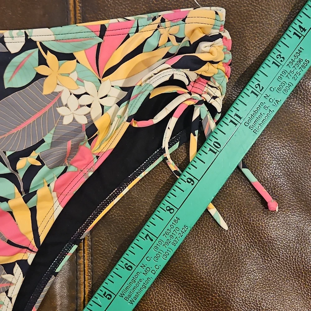 Roxy Classic Moderate Waist Side-Tie‎ Bikini Bottom: Multi Tropical: X-Large